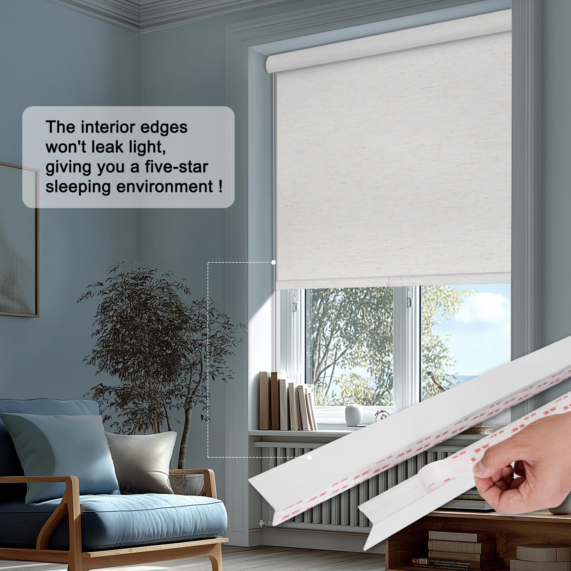 Sulugood Sulugood Roller Shades for Windows Light Filtering Roller Blinds with Cassette Valance Cordless Window Blinds Jacquard Thermal Insulation Energy Saving Shades for Home Door,Gray,21" W x 72" H