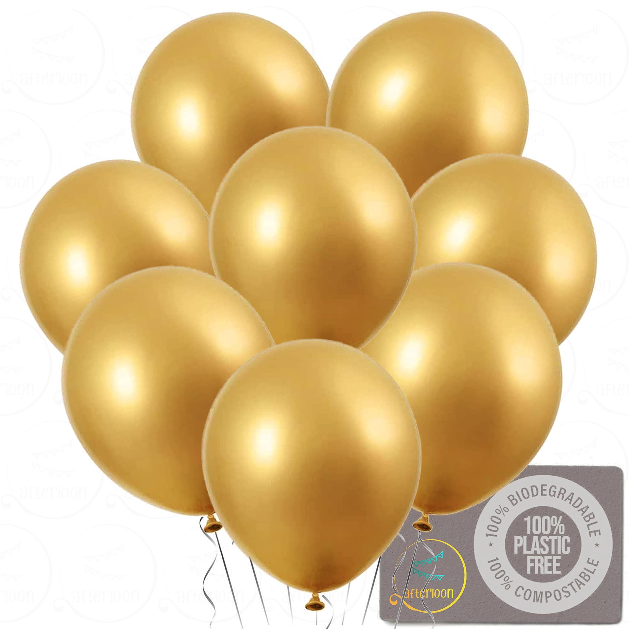 Balloon Red AFTERLOON Biodegradable Balloons 24 pcs Gold 12 Inch, Pearlescent Thickened Extra Strong Latex Helium Float, Multicolor Colorful Bulk Color ballon baloon Globos Para Decoration De Fiestas Kids