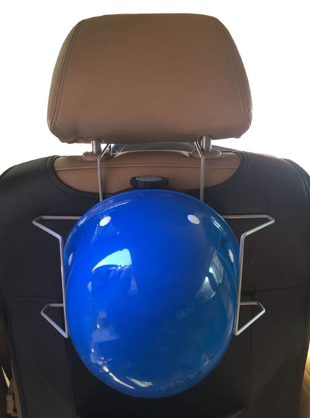 Attisstore Attisstore Hard Hat Holder for Truck Seat, Steel Hard Hat Racks with Rust Resistant Seat Back Storage, Gray