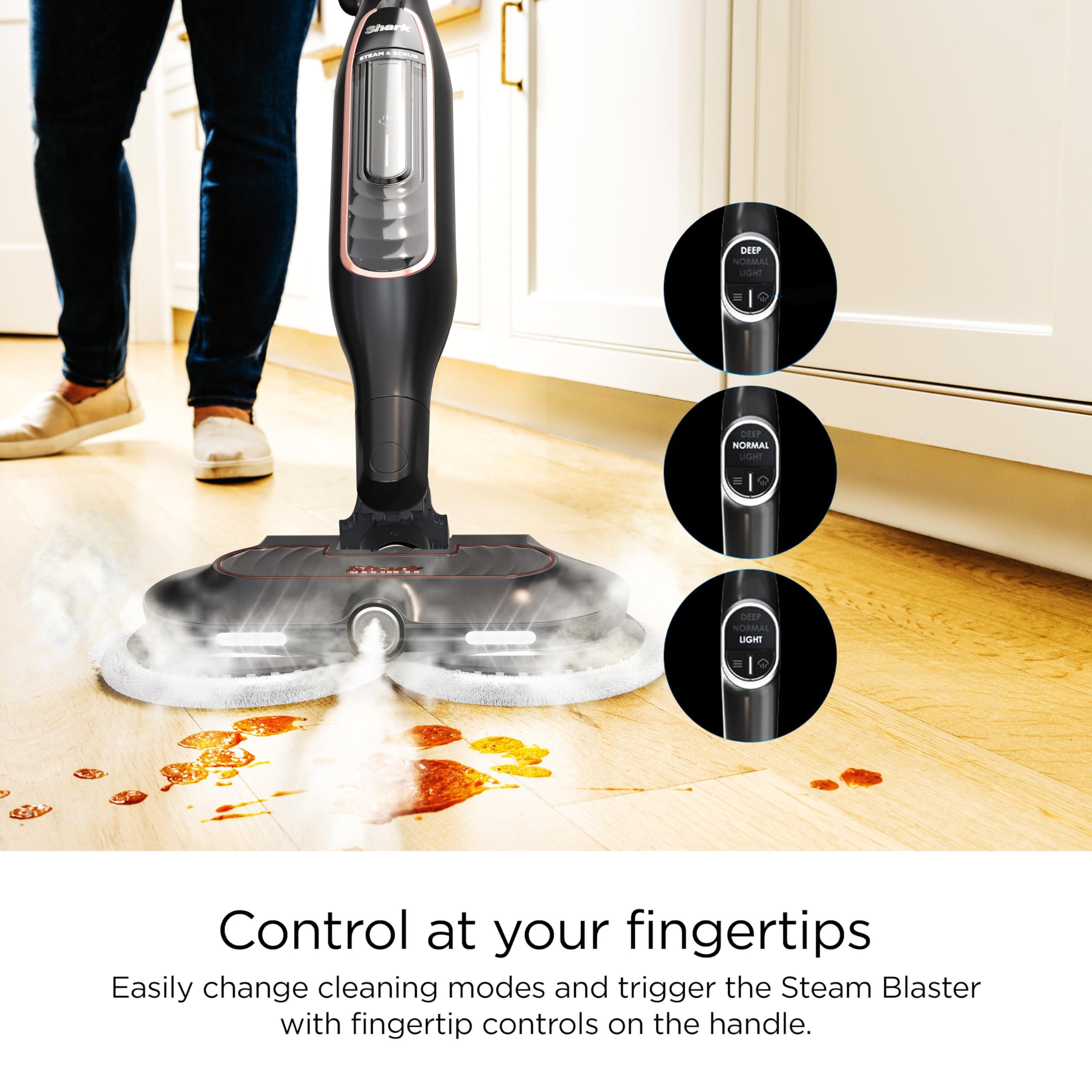 Shark Shark S7201 Steam & Scrub with Steam Blaster Technology All-in-One Hard Floor Steam Mop with 3 Steam Modes & LED Headlights, Black