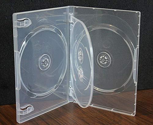 MegaDisc MegaDisc 2 Crystal Clear Standard 4 DVD Storage Replacement Case Box 14mm Four Discs Holder W Flap