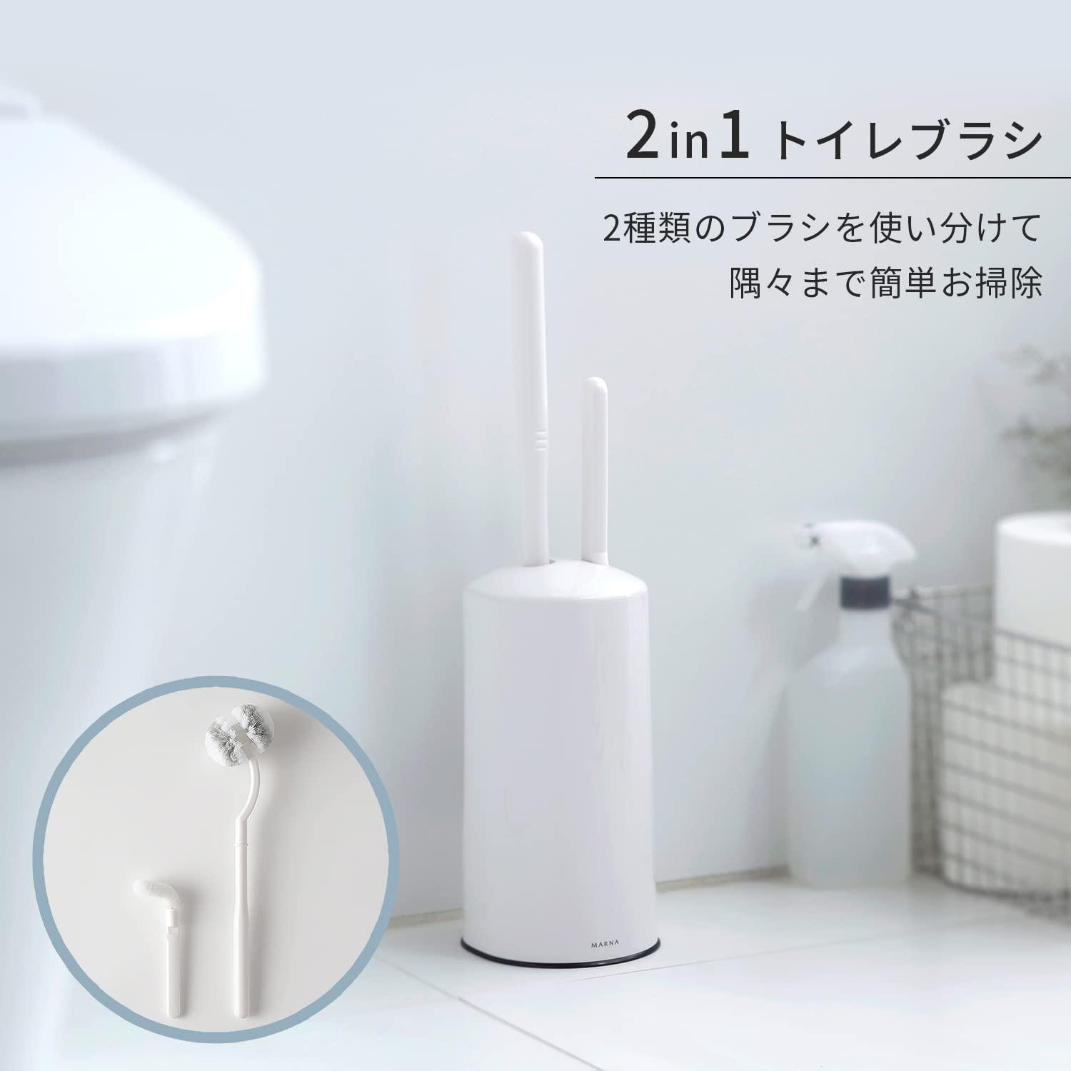 Myrna 2 in 1 Toilet Brush White W078W Japan Import