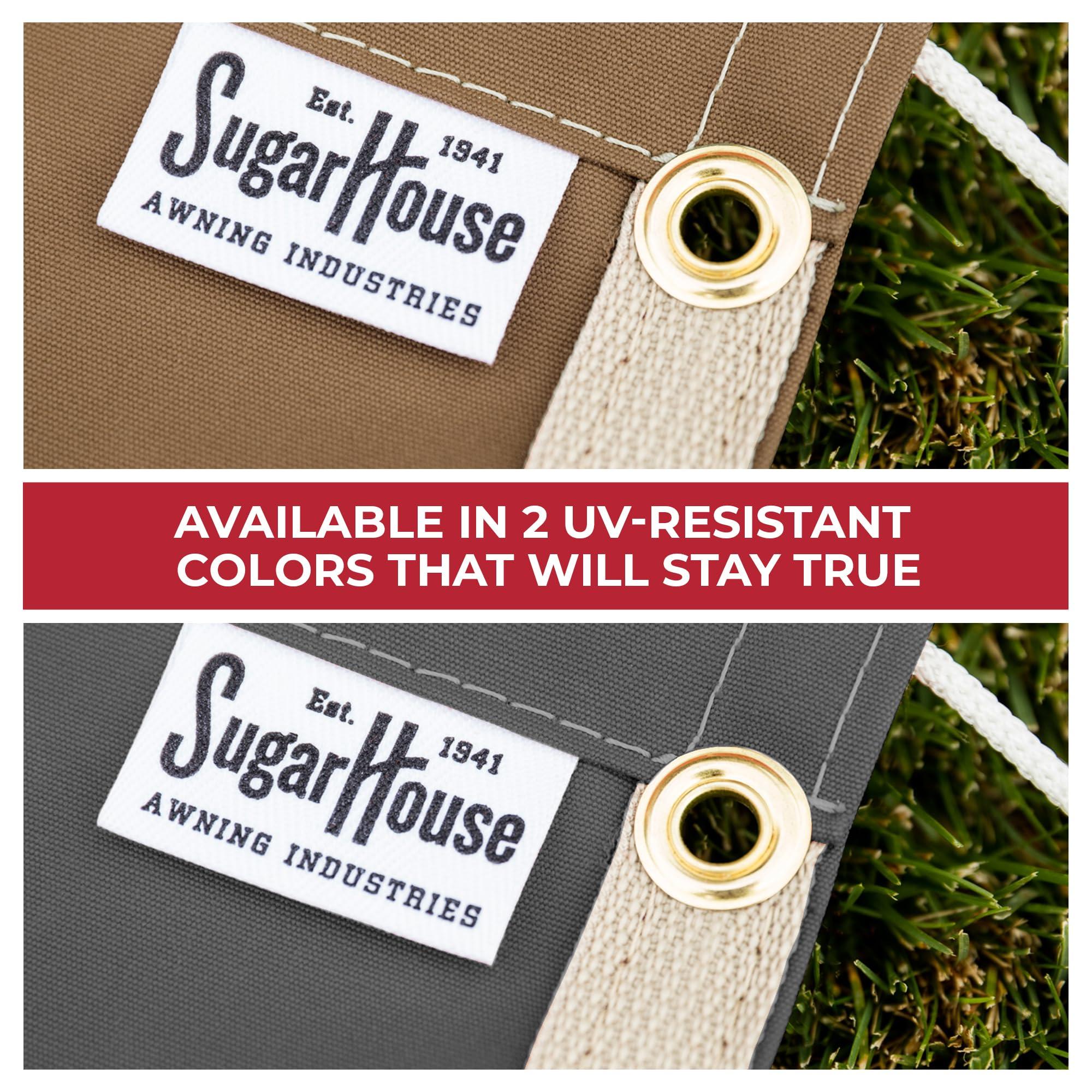 SugarHouse Custom Covers SugarHouse Outdoor Air Conditioner Cover - All-Weather, Waterproof Ultimate Canvas AC Protector, Made in The USA, 20-Year Warranty, Beige, 34 x 34 x 38 Inches