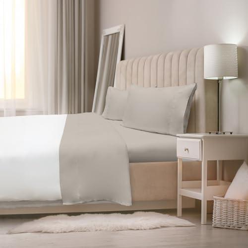 Jennifer Adams Jennifer Adams Eternal Sheet Set, 4-Piece Microfiber Sheets & Pillowcases - Ultra-Soft, Breathable and Wrinkle-Resistant (Linen, Queen)