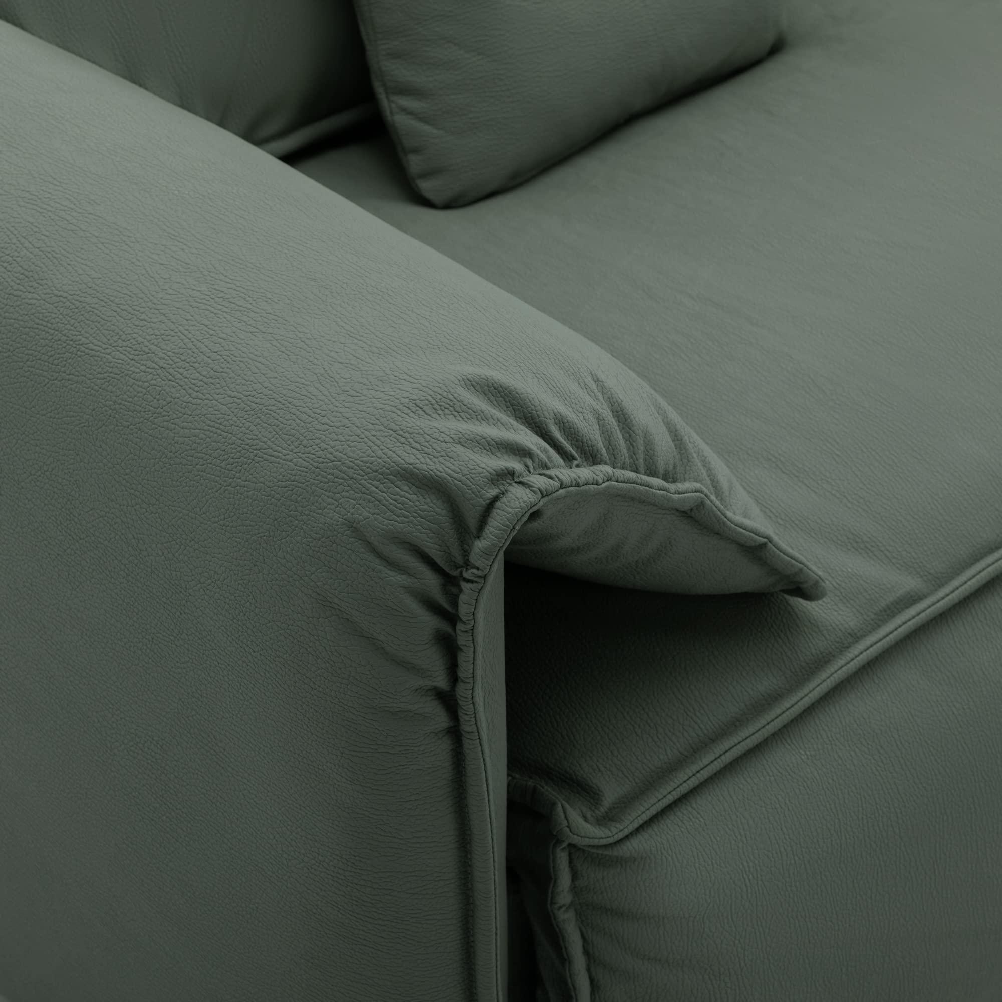 Hlcodca Hlcodca Luxury Modern Style Living Room Upholstery Sofa, Tech Cloth Sofa Couch for Homes and Apartments (Green/Tech Cloth)