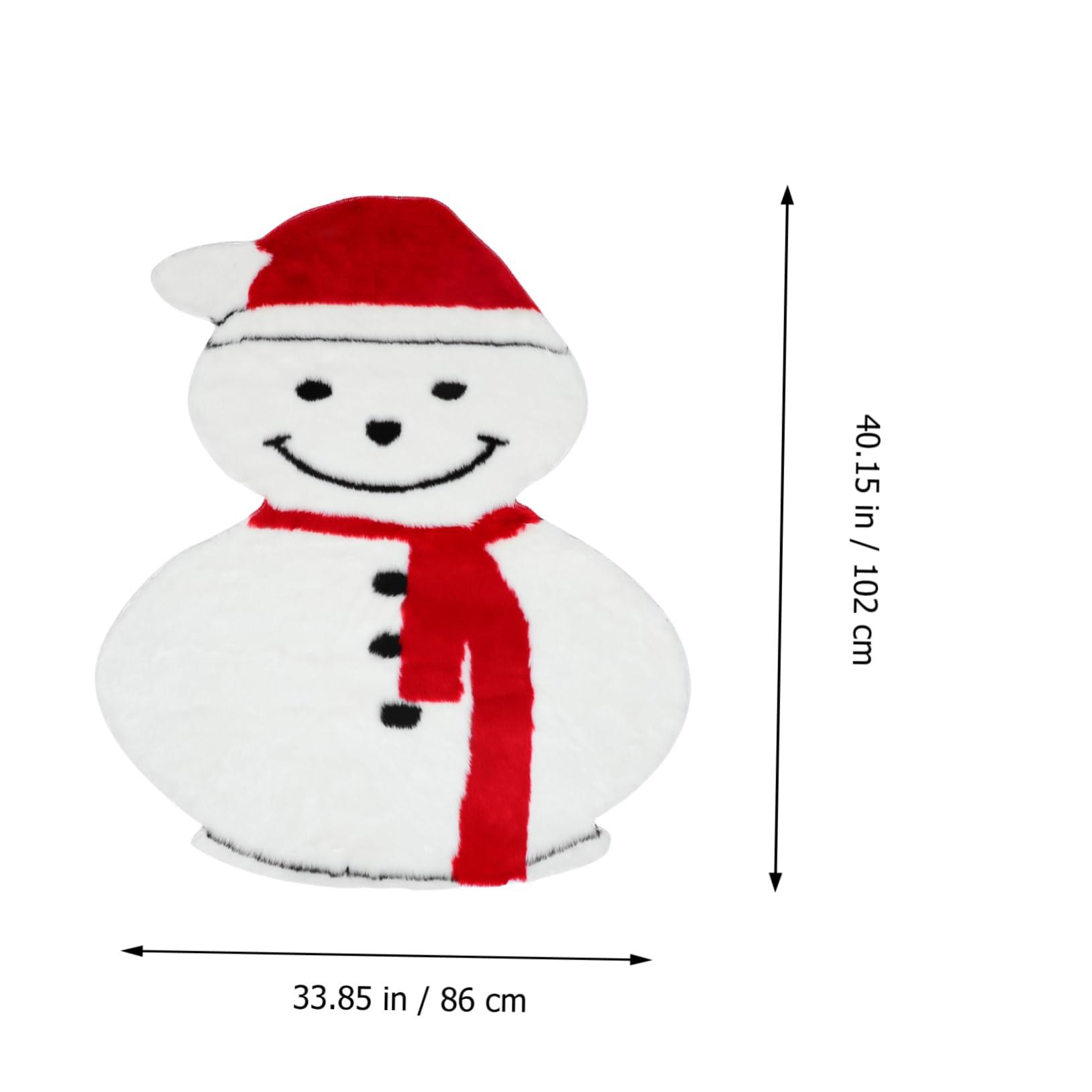 Amosfun 1 Pc Christmas Tree Rug Christmas Rug Christmas Carpet Faux Wool Rug Imitation Wool Rug Decorative Carpet Xmas Long Plush Rug Xmas Carpet Xmas Rug Faux Wool Carpet Decorative Rug