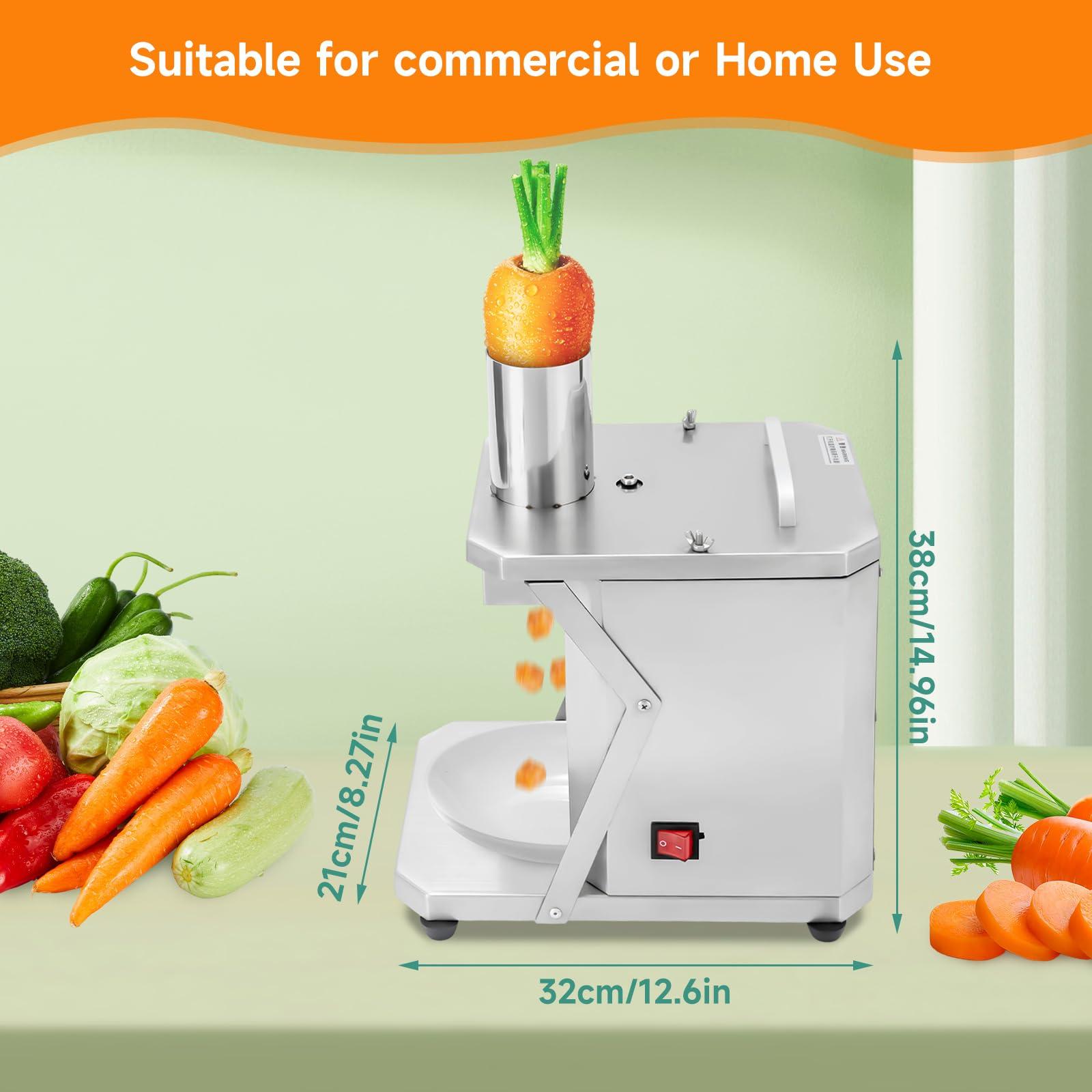 Treliamd Treliamd Electric Chopper Vegetable Dicer, 3 in 1 Commercial Vegetable Slicer Shredder, Automatic Potato Onion Carrot Dicing Cube Cutting Machine Vegetable Chopper for Commercial Home Use