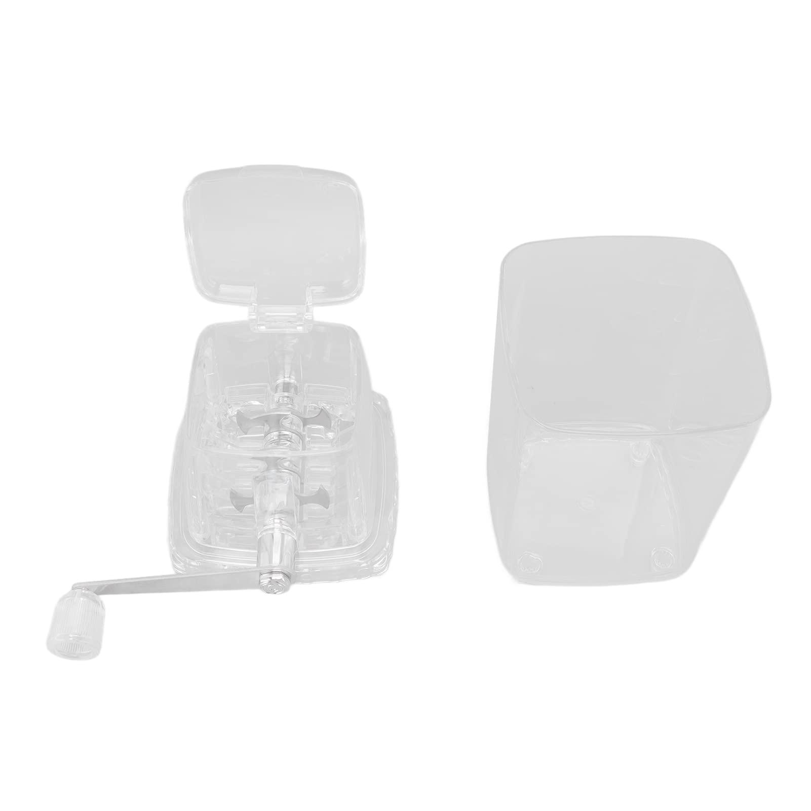flexman FLEXMAN Manual Ice Crusher, Portable Shaver Hand Crank Speed Shaved Ice Snow Cone Machine for Snow Cones, Slush, Margaritas, Fun Drinks (Transparent)