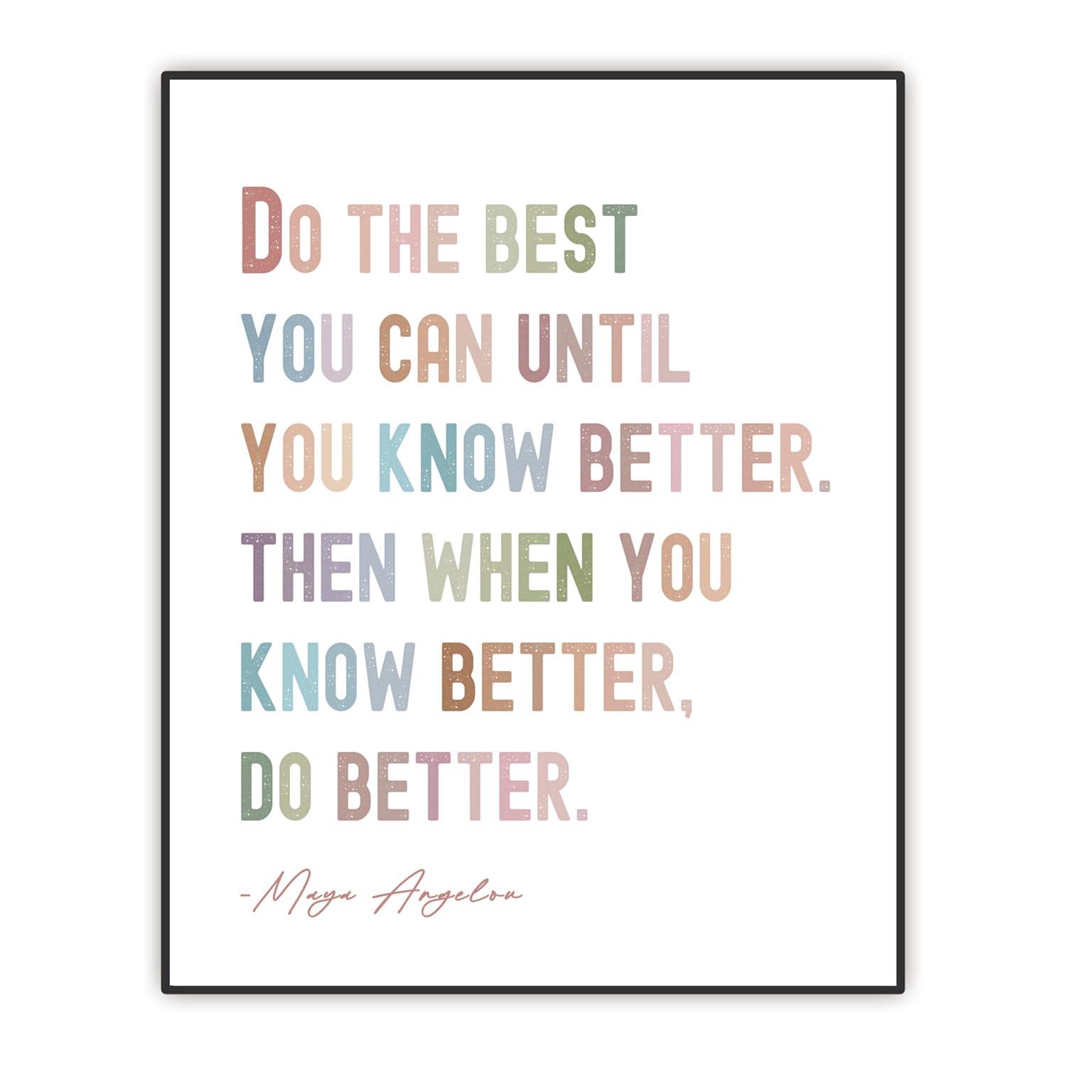 Buffay Motivational Wall Decor - Kids Affirmations Quote - Office Wall Art - Encouragement Gift - Inspirational Poster for School Classroom Bedroom UNFRAMED Print (11X14 INCH)