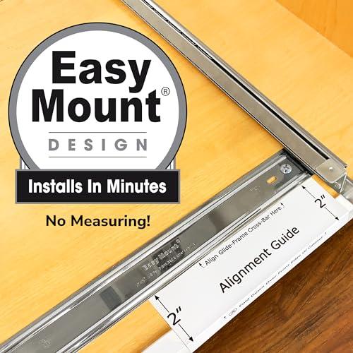 LYNK PROFESSIONAL LYNK PROFESSIONAL SELECT Pull Out Cabinet Organizer - 11\" x 21\" - Slide Out Drawer for Kitchen Cabinets - Sliding Pantry Shelves - Roll Out Shelf for Pots, Pans, Lifetime Ltd Warranty - 2 Tier