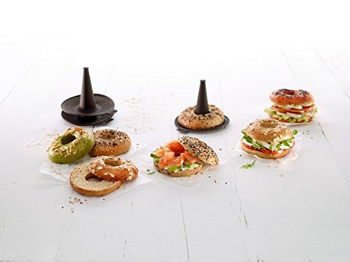 Lekue Lekue Bagel Maker with 6 Individual Bagel Molds, Brown