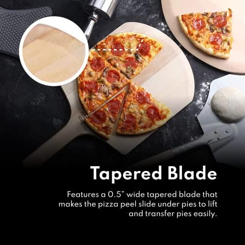 New Star Foodservice New Star Foodservice 50226 Restaurant-Grade Wooden Pizza Peel, 14" L x 12" W Plate, with 8" L Wooden Handle, 22" Overall Length