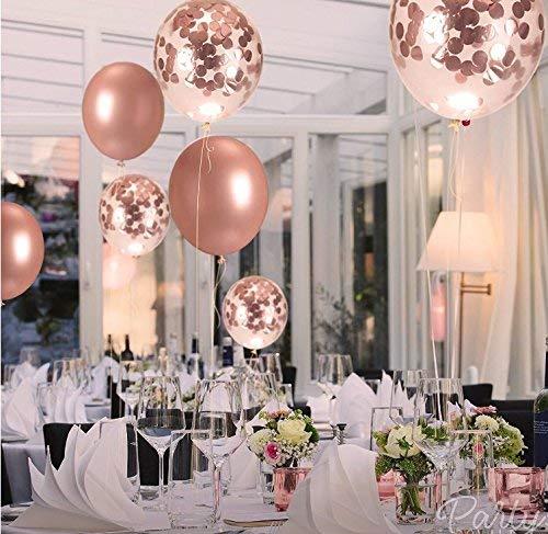 WANTan 16th Birthday Decorations Party Supplies, Jumbo Rose Gold Foil Balloons for Birthday Party Supplies,Anniversary Events Decorations and Graduation Decorations Sweet 16 Party,16th Anniversary