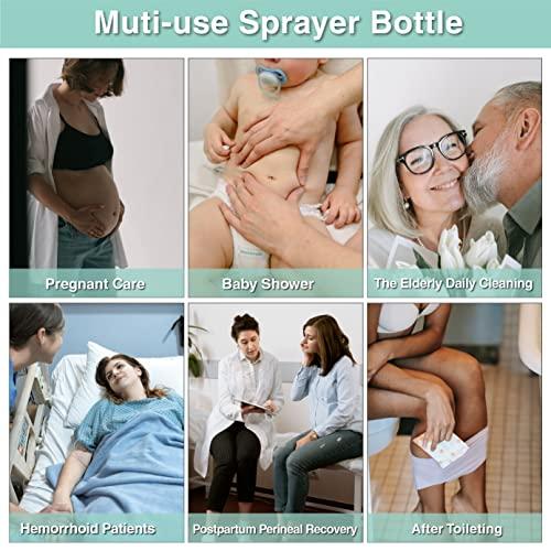 TopQuaFocus TopQuaFocus 12oz Perineal Bottle for Postpartum Care Portable Travel Peri Sprayer Bidet Postpartum Recovery Essentials After Birth Cleaning for Mom Baby Personal Hygiene Care Hemorrhoid Treatment