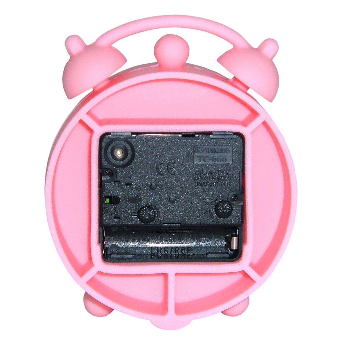 Kaemingk Fun Retro Style \'Rubber\' Quartz Alarm Clock in Pink - Bounce out of Bed! - Ideal Birthday Present, Novelty Gift!