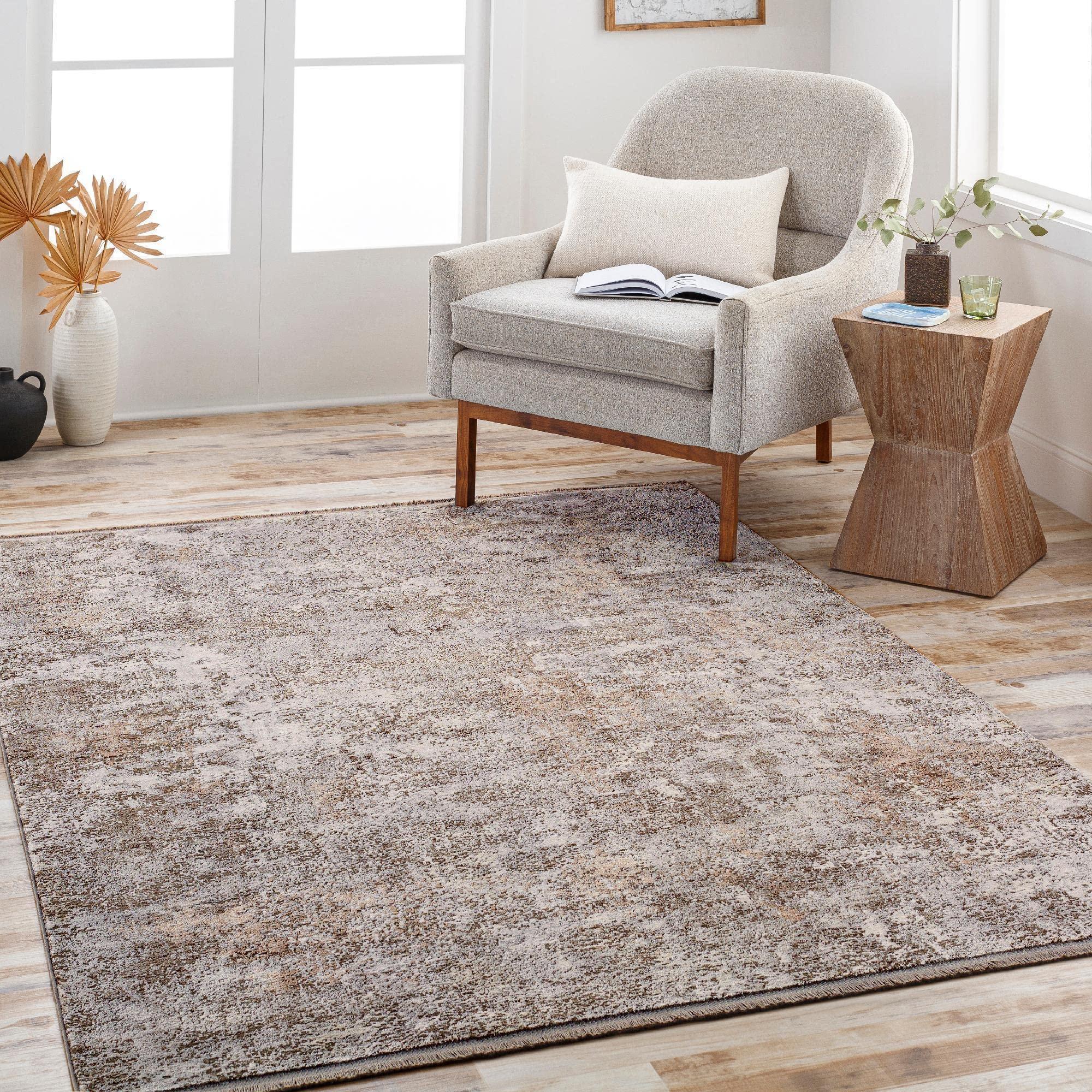 MARK & DAY Mark&Day Area Rugs, 9x13 Thorntown Modern Taupe Marble Area Rug, Beige Grey Carpet for Living Room, Bedroom or Kitchen (9' x 12'3")
