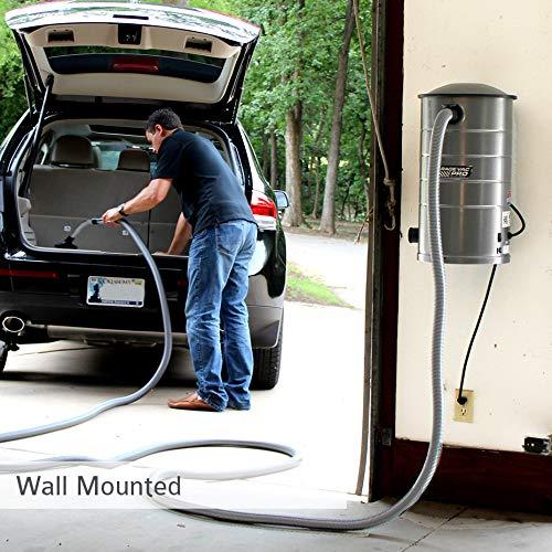 VacuMaid VacuMaid GV30PRO Wall Mounted Garage and Car Shop Vacuum Cleaner with 30 ft. Hose, Tools, and 7 Gallon Bag