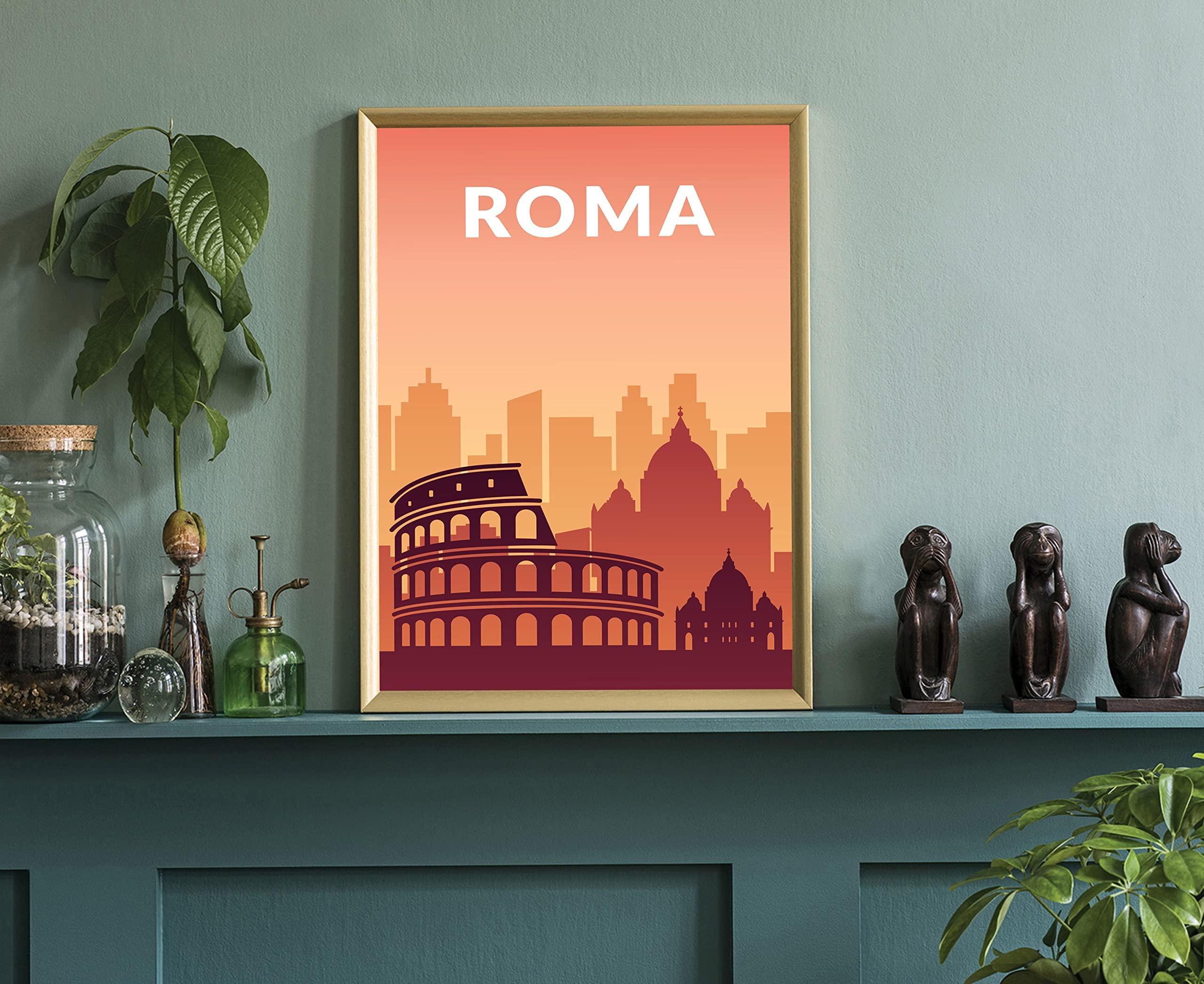 Poster Palooza 6x9 Frame with Mat - Antique Gold 8x11 Frame Wood Made to Display Print or Poster Measuring 6 x 9 Inches with Black Photo Mat