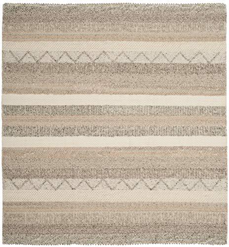 Safavieh SAFAVIEH Natura Collection 6' Square Beige NAT101A Handmade Moroccan Boho Tribal Wool & Cotton Area Rug