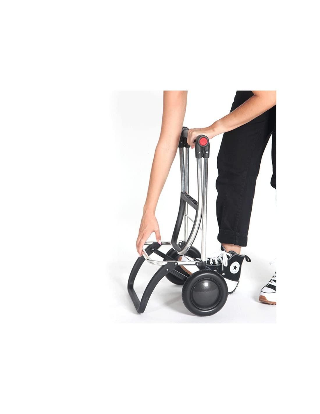 ROLSER ROLSER I-Max Tweed 2 Wheel Foldable Shopping Trolley - Coral