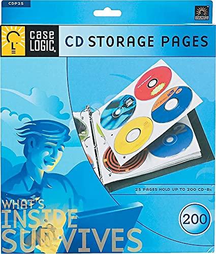 Case Logic Case Logic CDP-200 200 Disc Capacity CD ProSleeve Pages (White) 26 x x 24.8 cm