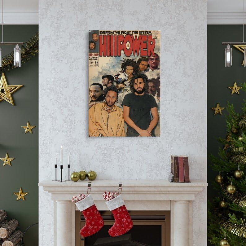 TAICI TAICI Kendrick Poster Lamar J Cole Poster Hiiipower Music Album Poster for Room Aesthetic Canvas Wall Art Bedroom Decor 16x24inch(40x60cm)