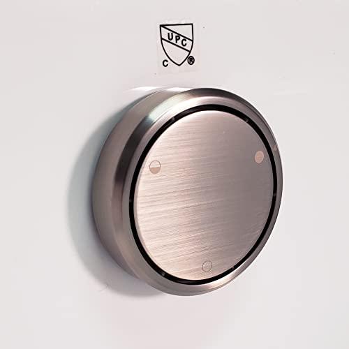 Westbrass Westbrass D493CH-07 Patented Deep Soak Round Replacement 2-Hole Bathtub Overflow Cover for Full and Over-Filled Closure, Satin Nickel