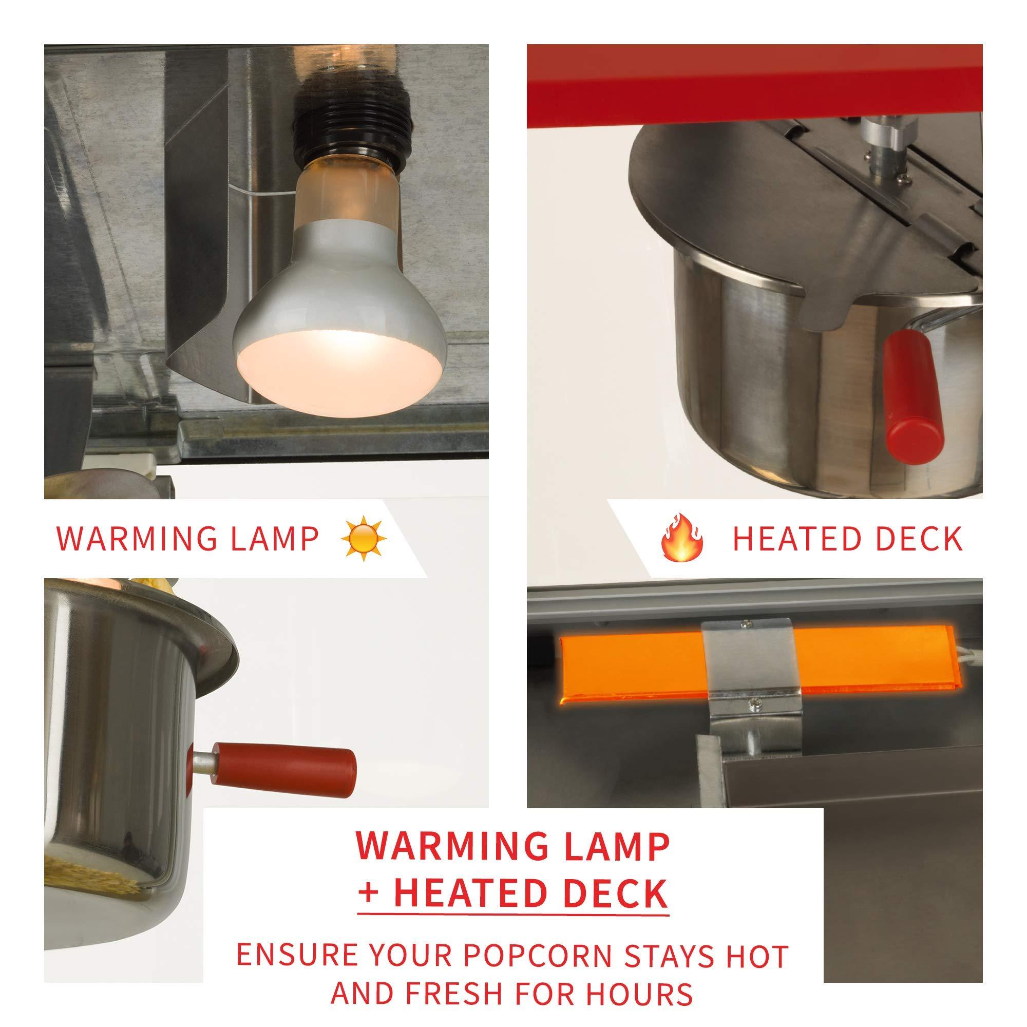 Funtime Funtime FT860CR Antique Carnival-Style 8-Ounce Hot-Oil Popcorn Popper with Cart, Red