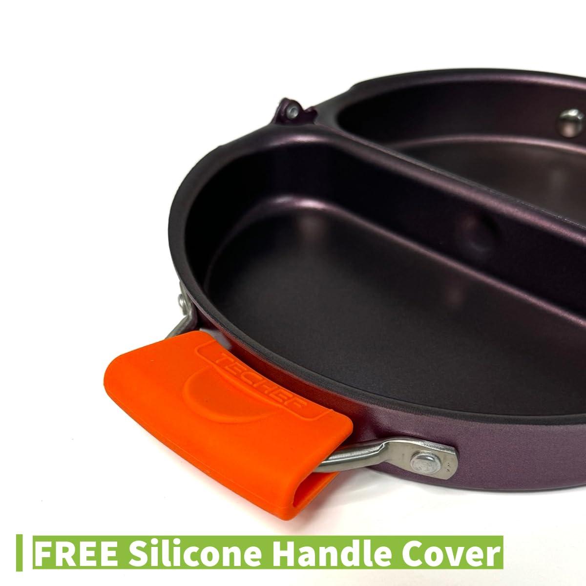TECHEF TECHEF - Frittata and Omelette Pan, Double Sided Folding Egg Pan, Made in Korea (PFOA Free) (Purple)