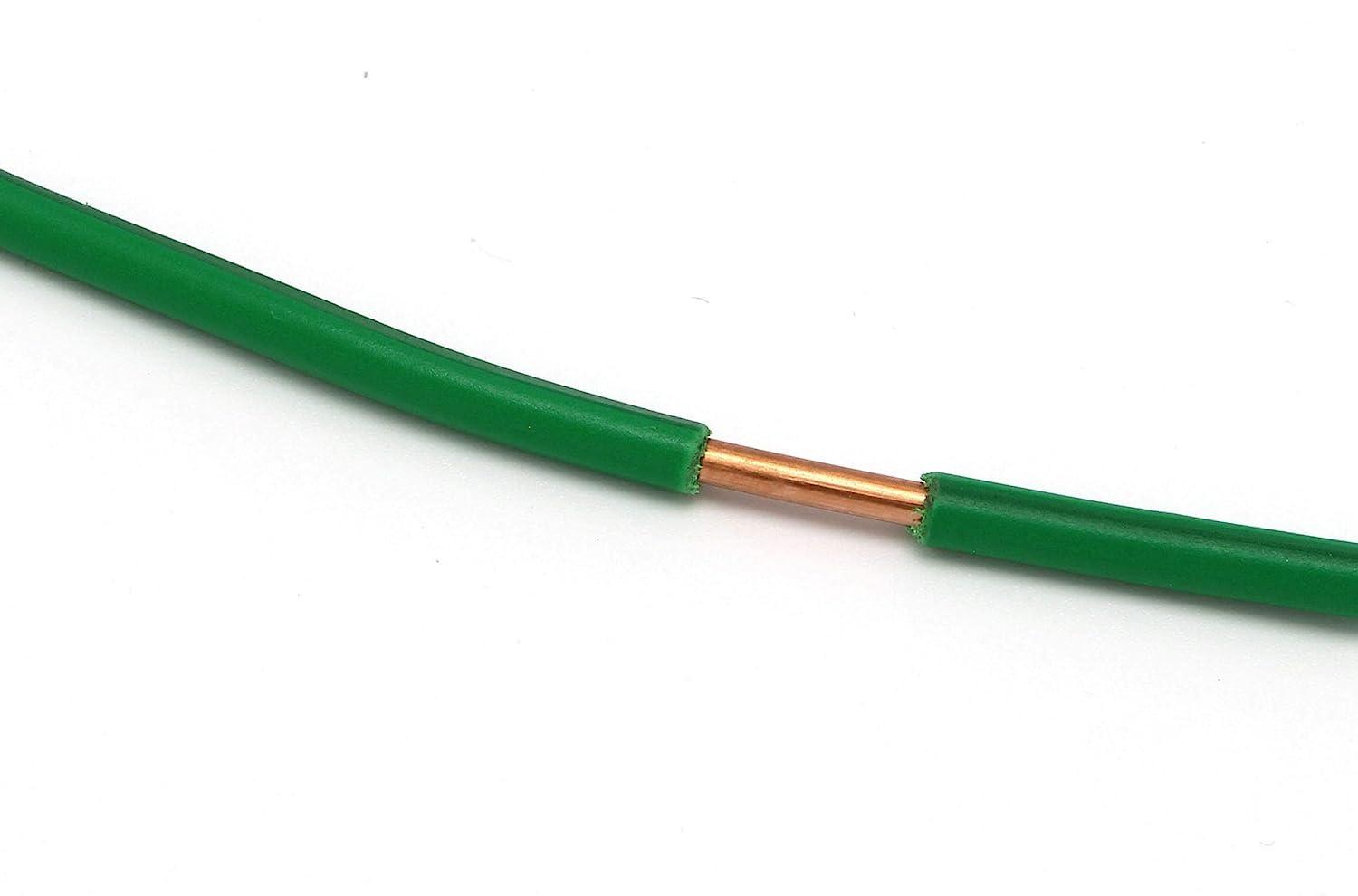 THE CIMPLE CO THE CIMPLE CO 10 Foot - 10 AWG Solid Copper Wire - 10 Gauge Green Ground Wire - 10 AWG THHN Wire - 10 FT Insulated Grounding Wire - THHN/THWN Solid Wire - Industrial Wire - 10 Feet (3 Meters), Green