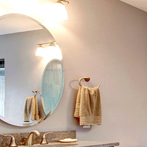 Fab Glass and Mirror Fab Glass and Mirror Round Frameless Safety Backing 1" Beveled Edge Mounted with Hooks-Bathroom Wall Mirror 18"x18", 18" x 18", Silver