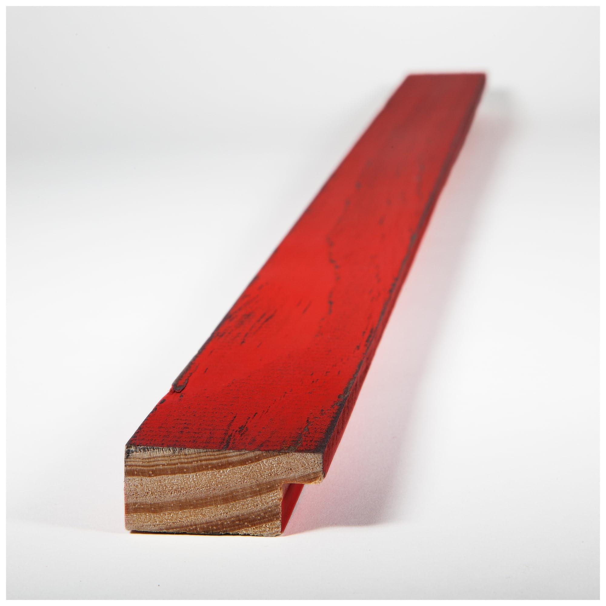 ArtToFrames ArtToFrames 60x90 CM / 23.62x35.43 INCH Red Picture Frame, This 1.50 Inch Custom Wood Poster Frame is Red - Comes with Economy Acrylic and Corrugated Backing (CMWOMSM-ECO150-RED-60x90)