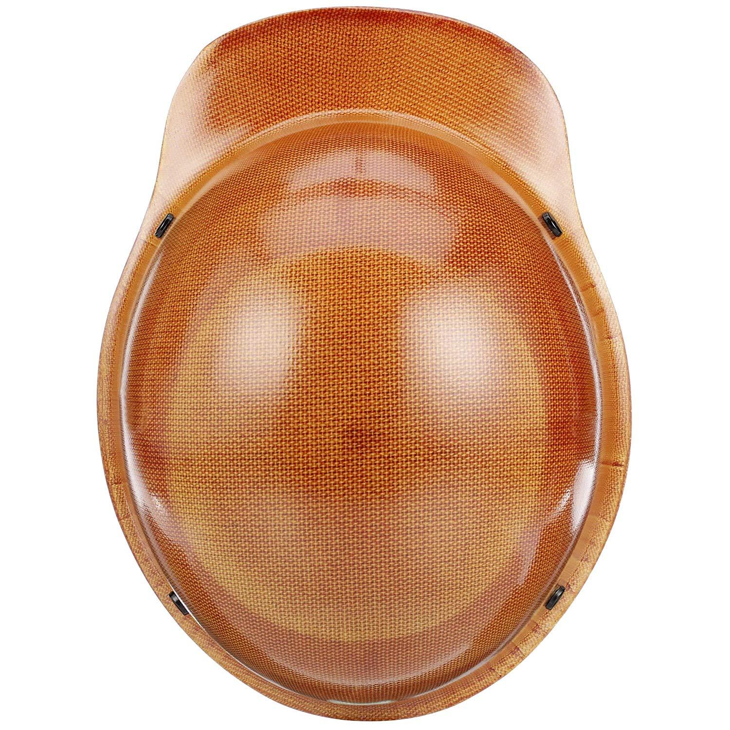 MSA MSA 454617 Skullgard Cap Style Safety Hard Hat with Staz-on Pinlock Suspension | Non-slotted Cap, Made of Phenolic Resin, Radiant Heat Loads up to 350F - Standard Size in Natural Tan