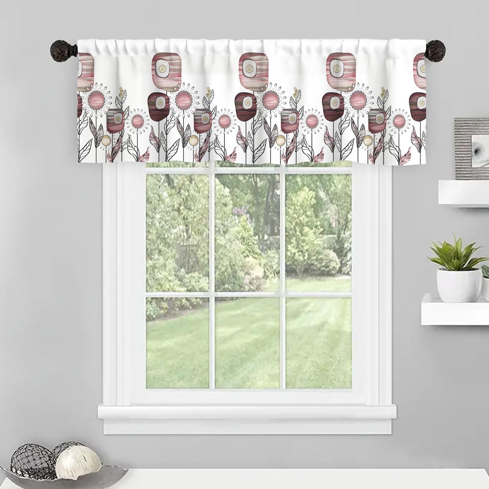 PADG PADG Cafe Curtain (Half Window Curtain), Small Kitchen Curtain, Short Curtain for Small Window (Small : 175 * 45cm)