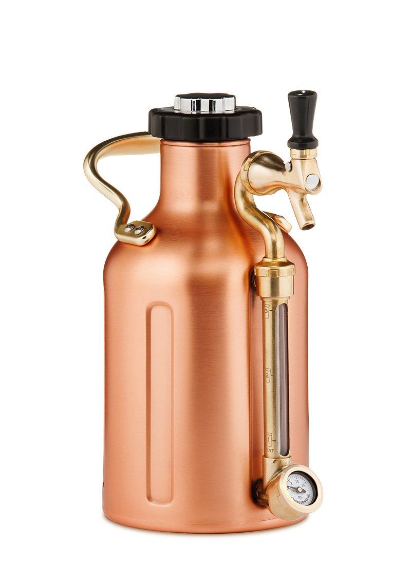 GrowlerWerks GrowlerWerks uKeg Carbonated Growler-Great Gift for Beer Lovers, 64 oz, Copper