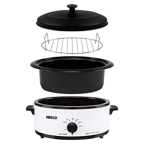 Nesco Nesco 4816-14 Porcelain Roaster Oven, 6 quart, White