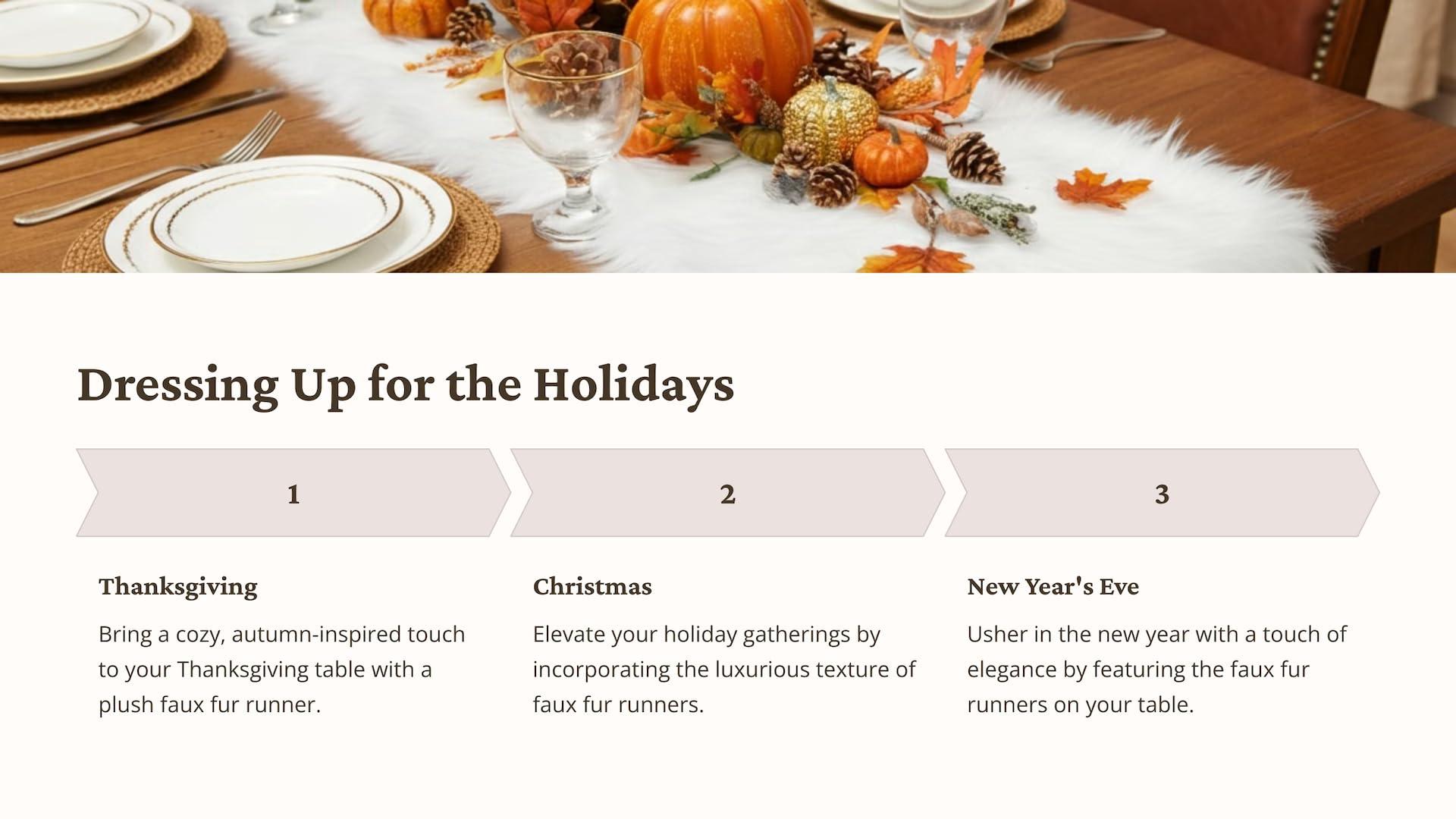 FabricLA Red Table Runner | Faux Fur Table Runners | 12 X 60-Inch Long Fluffy Snow Christmas & Holiday Dcor | Dining Table Runner Design by FabricLA