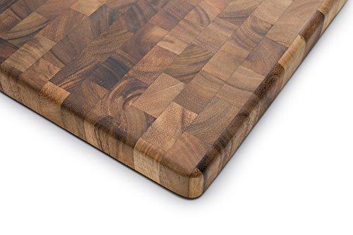 Ironwood Gourmet Ironwood Gourmet 28218 Square Charleston End Grain Chef's Board , Acacia Wood 14" Square