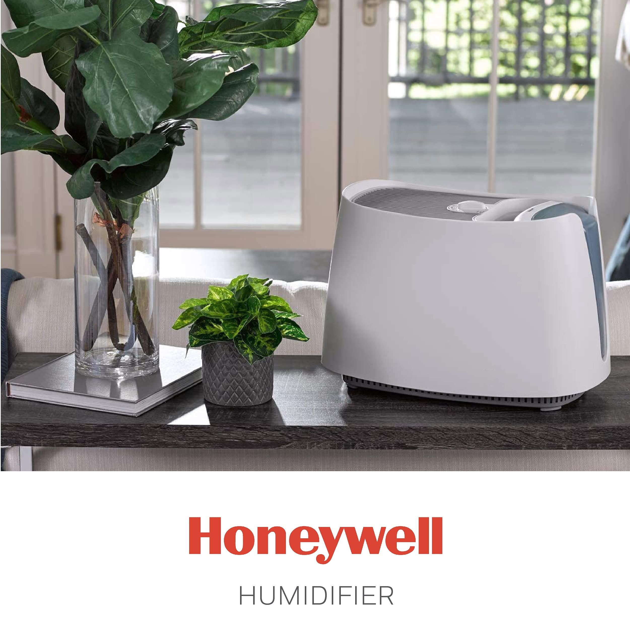 Honeywell Honeywell Cool Moisture Humidifier, Medium Room, 1 Gallon Tank, White Invisible Moisture Humidifier for Baby, Kids, Adult Bedrooms Quiet and Easy to Clean with UV Technology for Everyday Comfort