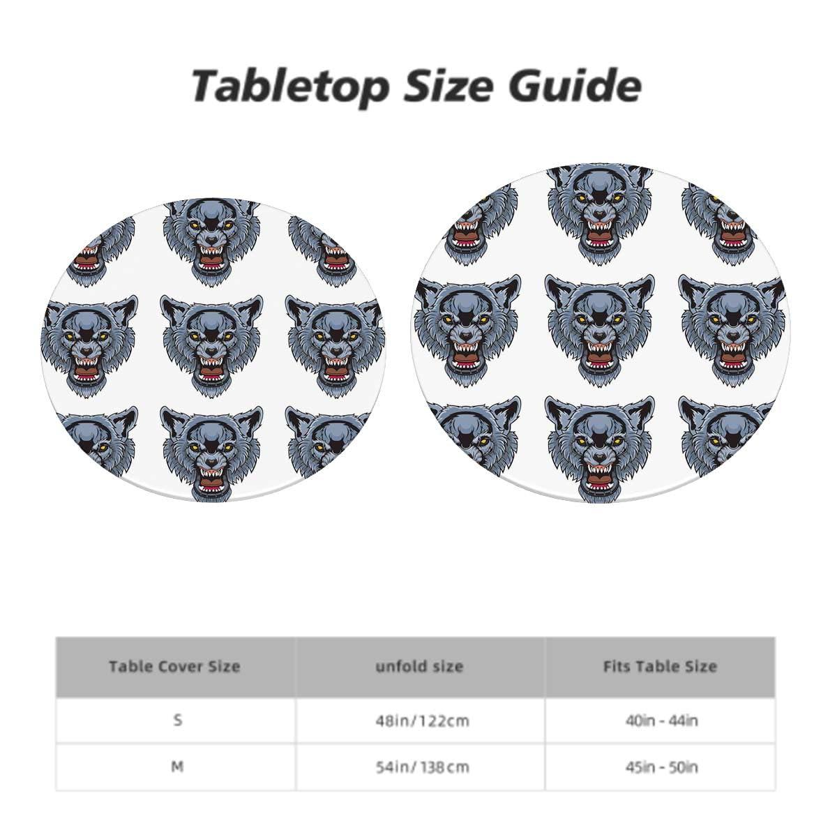 OOzie OOzie Black Red Yellow Tablecloth Overlay for Round Tables Scary Male Vampire Bloodthirsty Table Cover for Kitchen Dining Party Picnic Vampire Fits up 40\"-44\" Diameter Tables