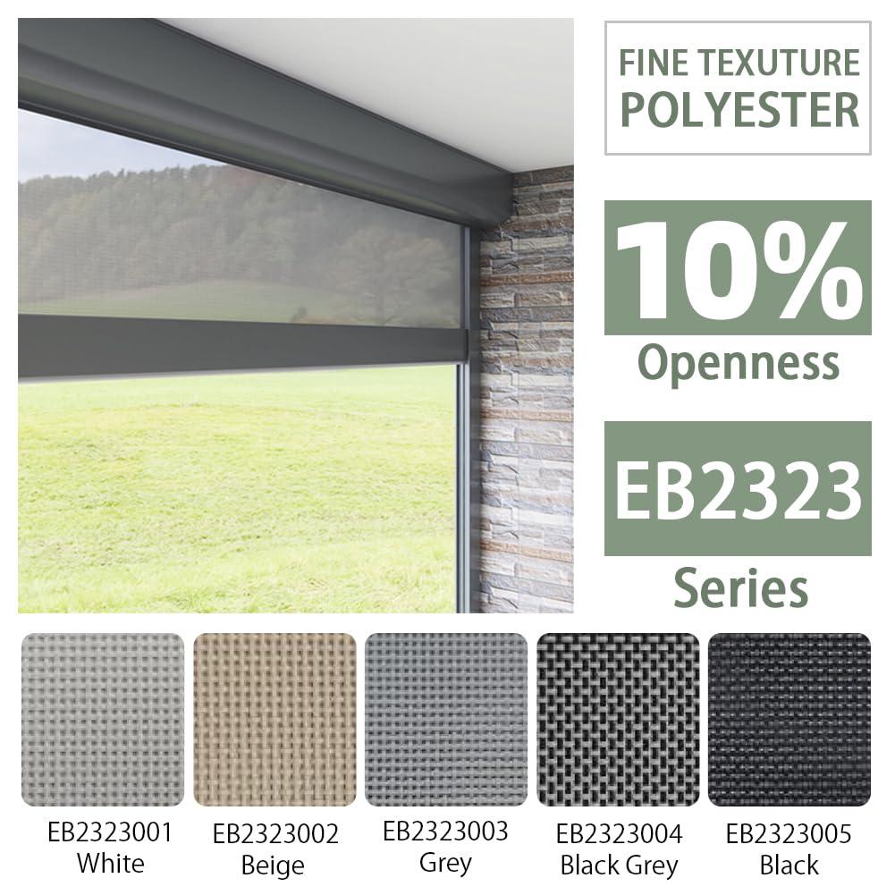 zshine ZSHINE Hard-Wired Outdoor Weatherproof Motorized Patio Roller Shades Remote Control for Porch Balcony Customized Size (Black)