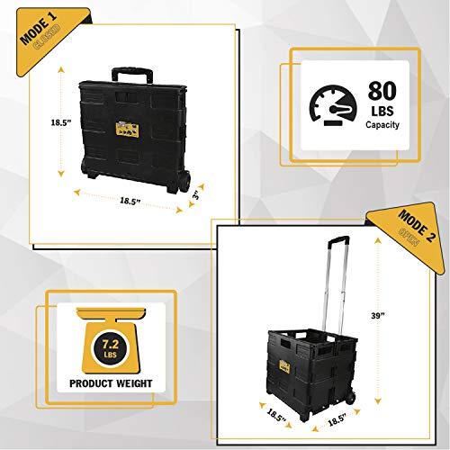 Olympia Tools Olympia Tools 85-010 Grand Pack-N-Roll Portable Tools Carrier with Telescopic Handle, 80 Lb. Load Capacity, Black