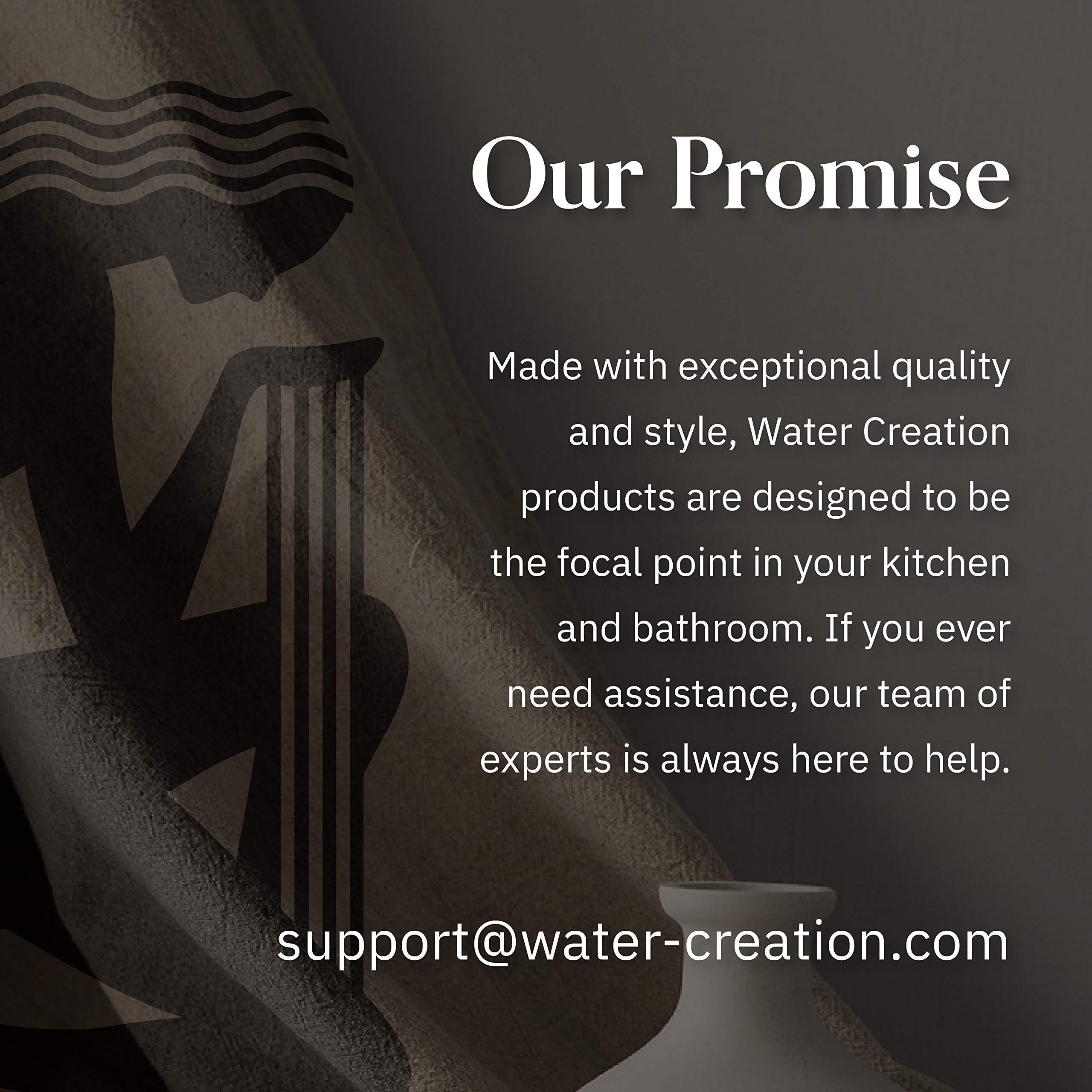 Water Creation Water Creation | Clawfoot Tub Straight Water Supply with Chrome Finish | Elegant Vintage Straight Supply for Clawfoot Bathtub Faucet