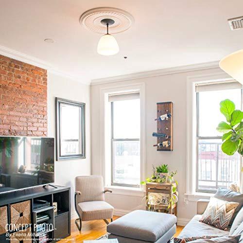 Ekena Millwork Ekena Millwork CMP13BA Baltimore Thermoformed PVC Ceiling Medallion (Fits Canopies up to 5 1/4\"), 13\"OD x 3 1/2\"ID x 3/4\"P