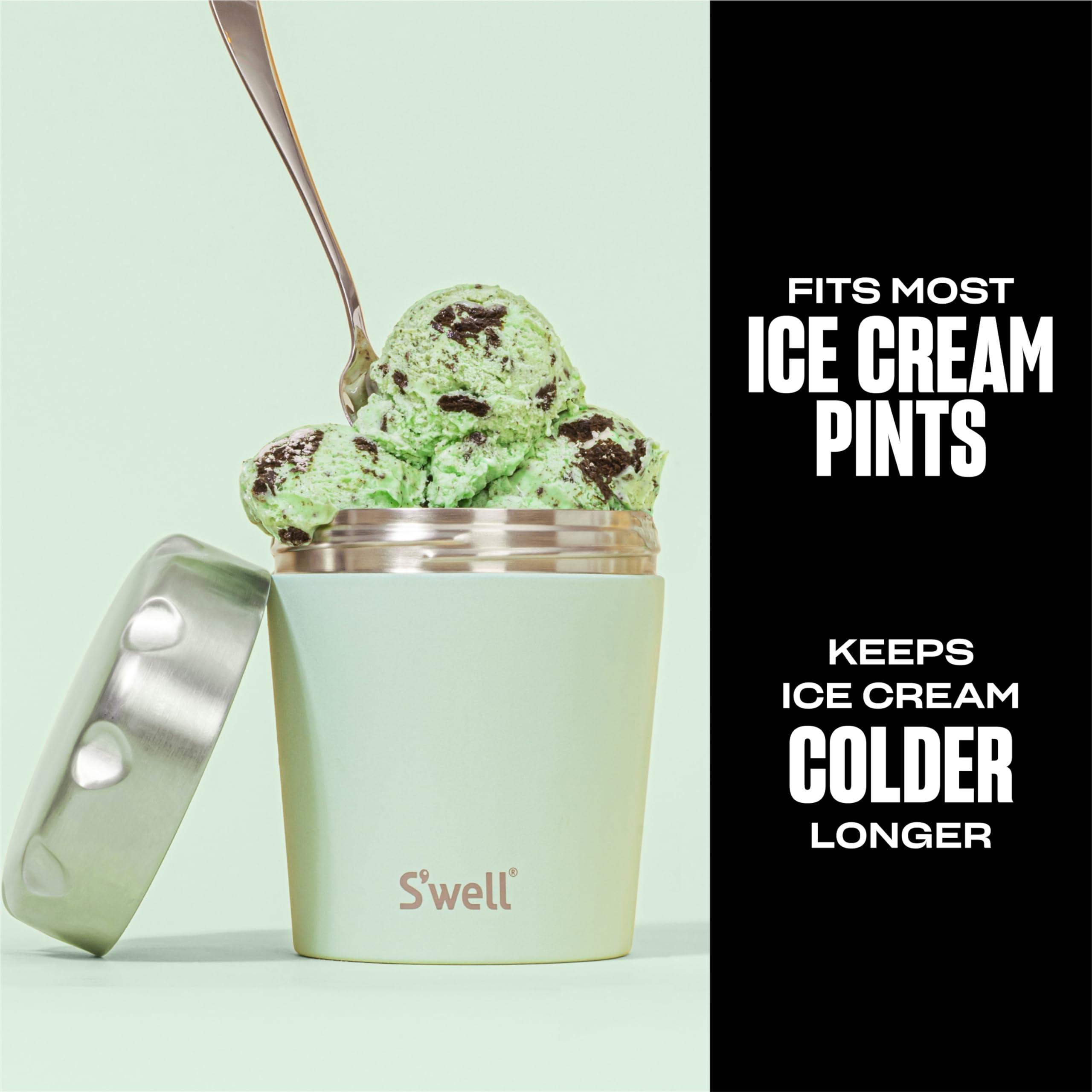 S\'well S\'well Stainless Steel Ice Cream Chiller, 16oz, Mint, Triple Layered Vacuum Insulated Container Keeps Ice Cream Frozen For Up To Four Hours, BPA Free