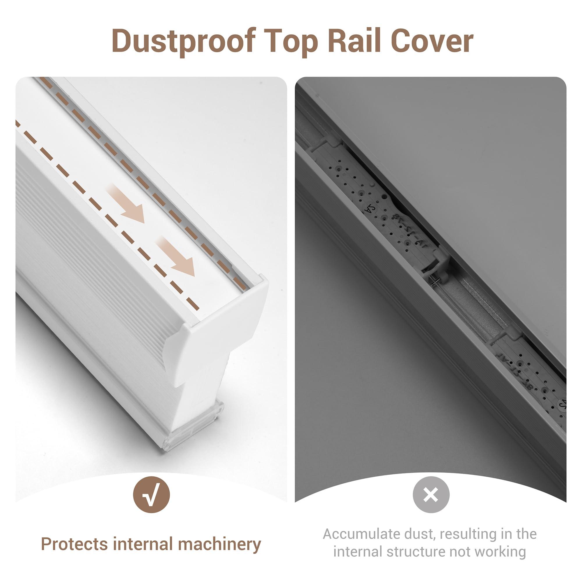 HOTSOON HOTSOON Cordless Cellular Shades for Windows Light Filtering Honeycomb Blinds Easy to Install Noise Reduction Thermal Insulated for Home, Light Filtering-White, 34" W x 86" H