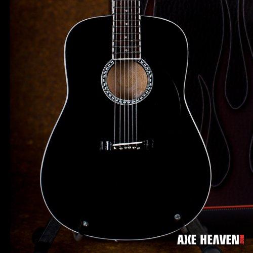 FAN MERCH Johnny Cash Signature Black Miniature Acoustic Guitar Replica Collectible