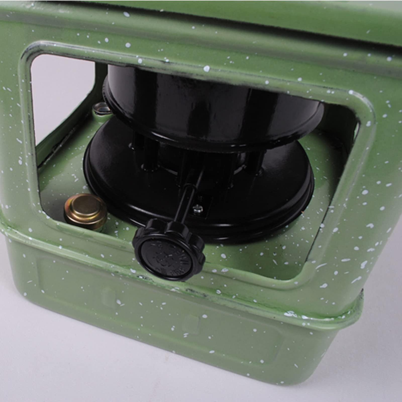 SHWE Kerosene Stove Small Kerosene Stove Adjustable Firepower Stove Outdoor Cooker Camping Oil Heaters Paraffin Stove (Color : Green)