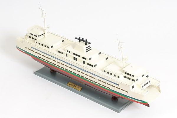 HomeRoots HomeRoots 11\" Brown and White Washington Ferry Boat Hand Painted Decorative Boat