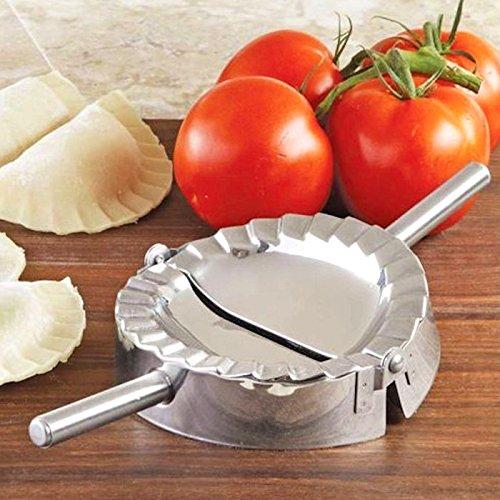 i Kito Stainless Steel Ravioli Mold Dumpling Press Maker Wrapper Pierogie Pie Crimper Pastry Dough Cutter Kitchen Gadgets (M-4inch)